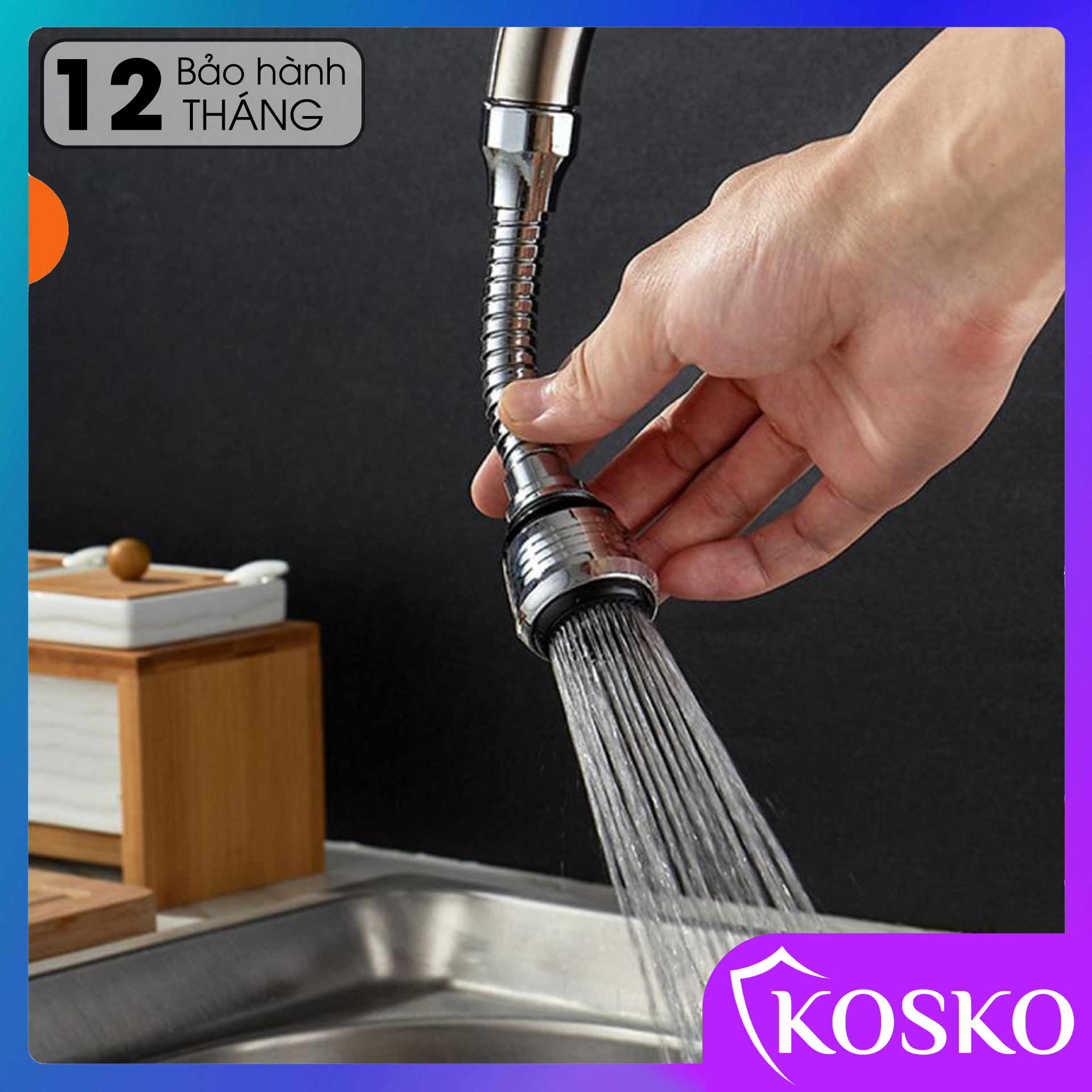 Đầu nối tăng áp vòi rửa bát - vòi rửa chén tăng áp xoay 360 độ, Vòi nước tăng áp - Vòi rửa bát - vòi chậu rửa bát