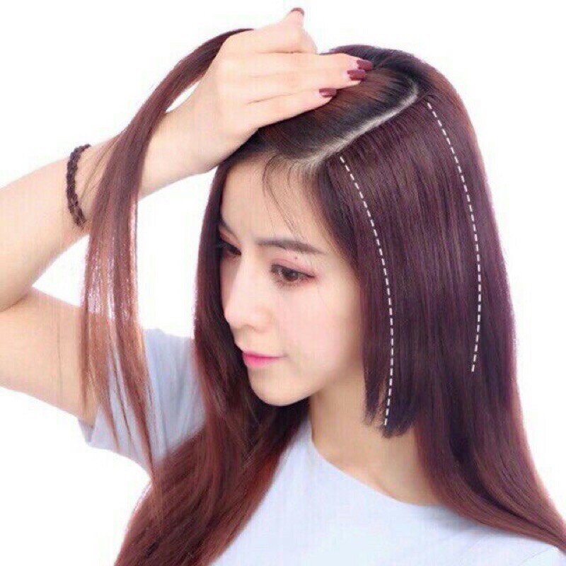 Tóc giả nữ kẹp phồng chân tóc dài giá 1 bên(1 cái)