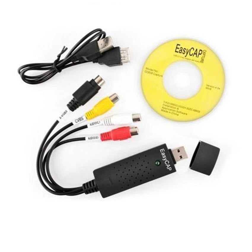 Dây cáp Easycap USB 2.0 Ghi chương trình TV-VCD-DVD-Camera chất lượng cao
