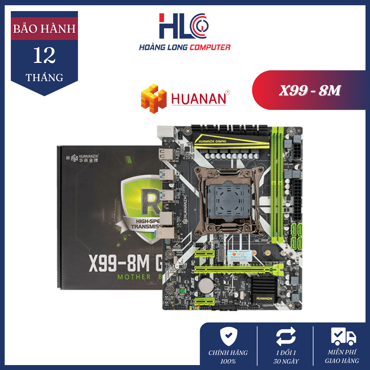 Mainboard HUANANZHI X99 - 8M Gaming - Intel X99, LGA 2011-3, ATX