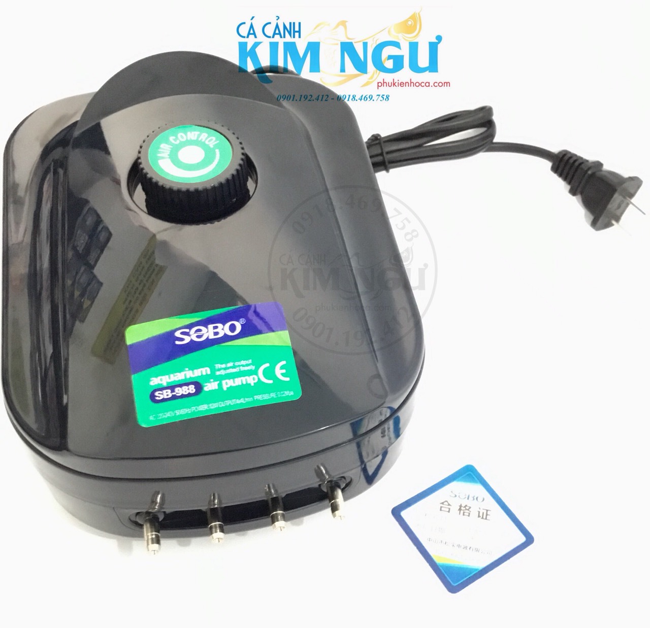Máy Sủi Oxy Hồ Cá SOBO SB 988 ( 4 Đầu Ra )