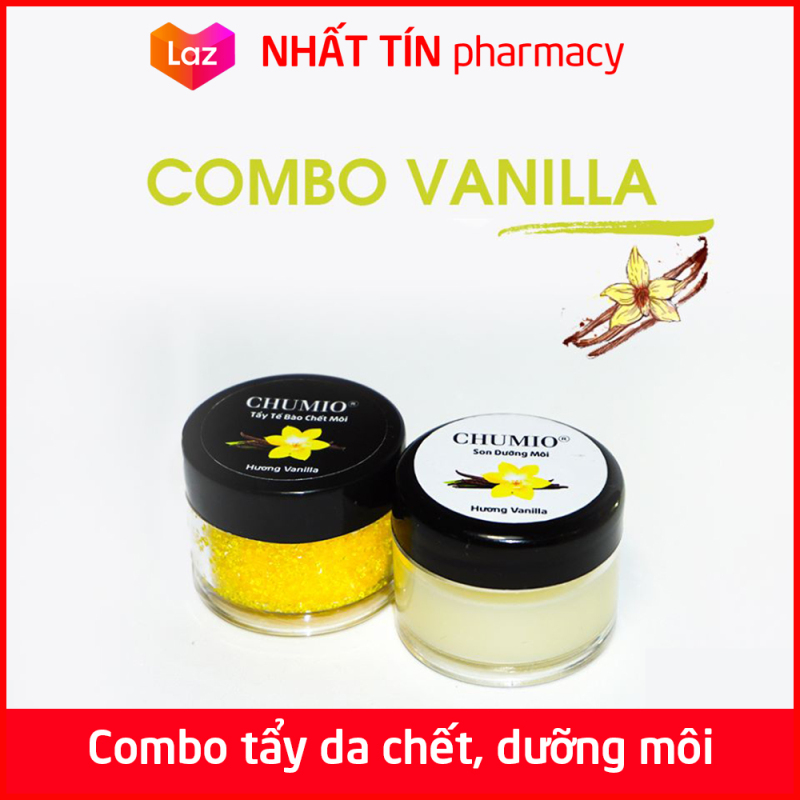 Combo Tẩy Tế Bào Chết Môi và Son Dưỡng Môi Chumio 100% thiên nhiên - Hương Vanilla