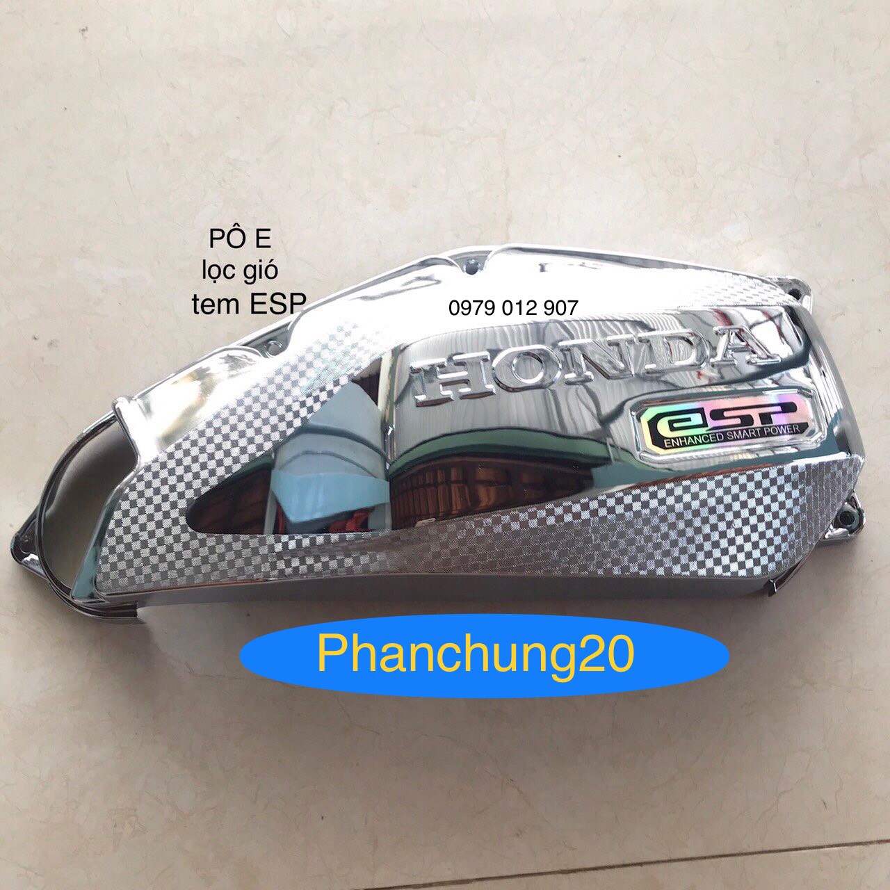 ỐP BẦU E ( LỌC GIÓ ) DÙNG CHO ĐỜI XE AB 2013 2014 2015 CROM