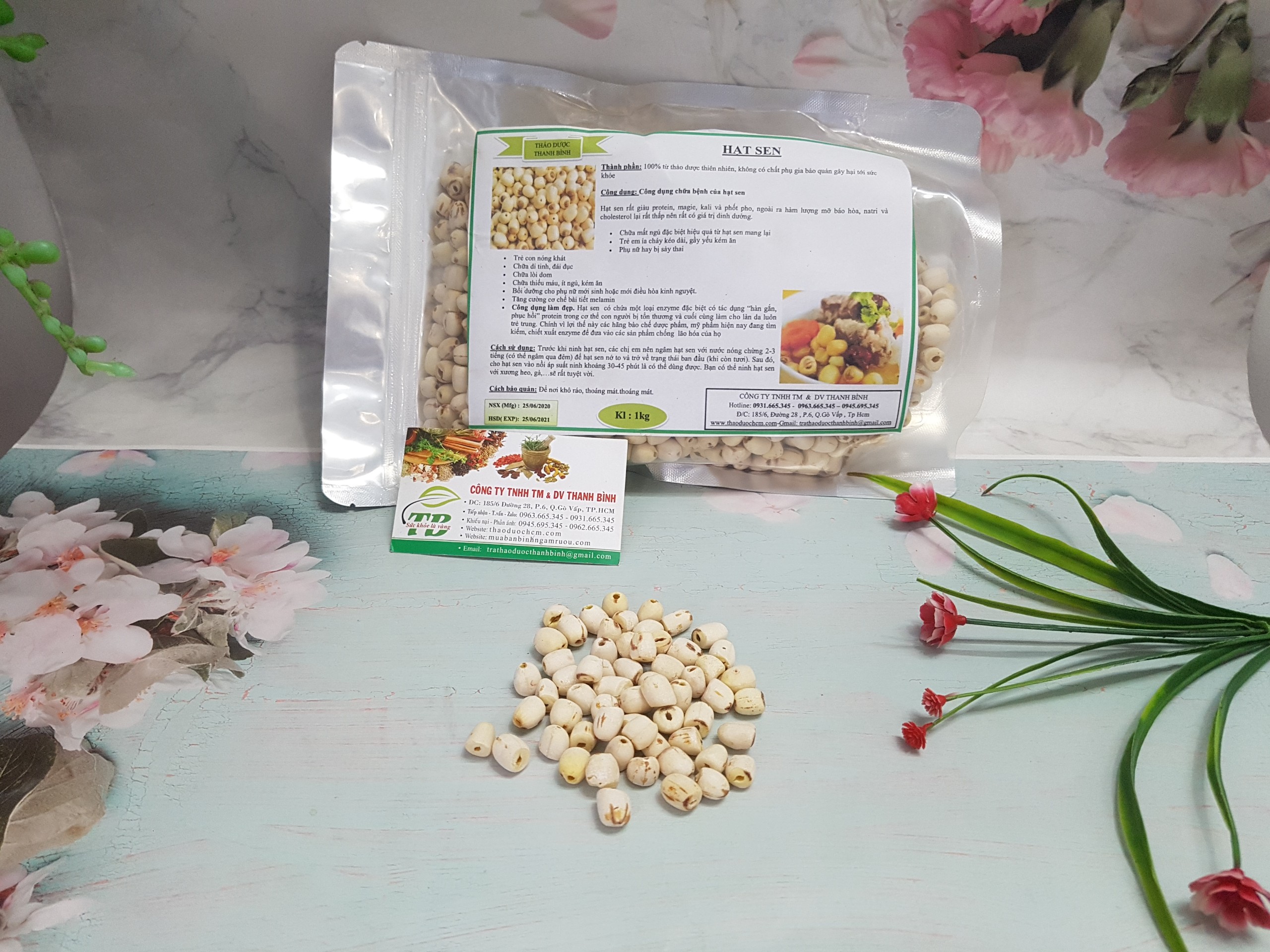 Hạt Sen Khô 100G - Hàng Công Ty Chất Lượng