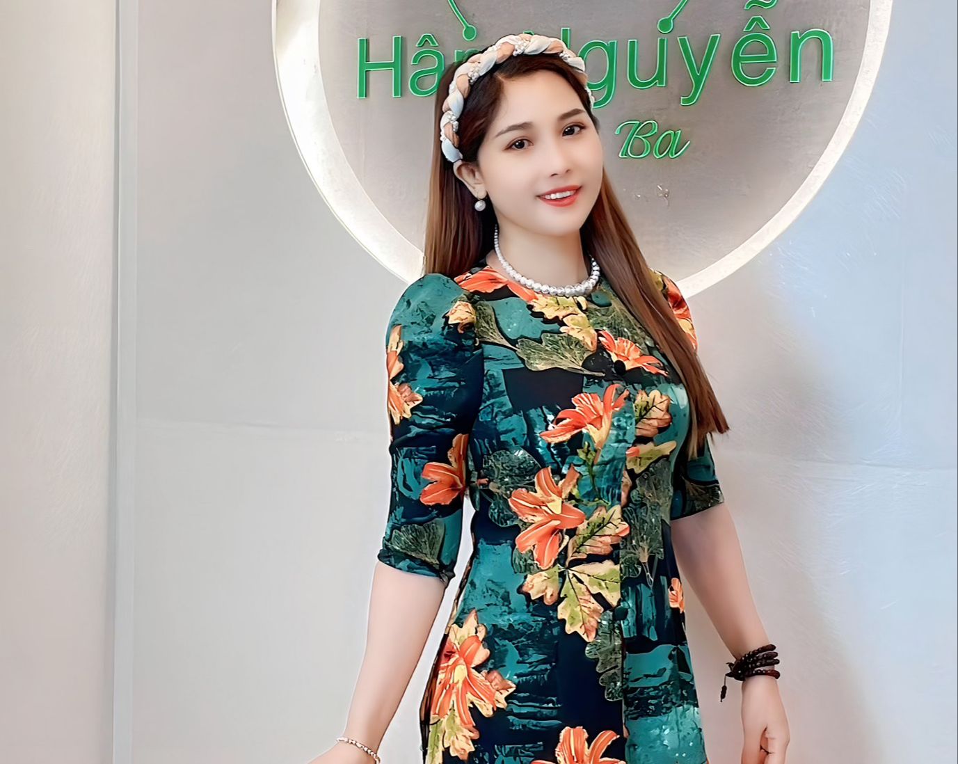 B.A66 - Áo Bà Ba Lụa in Hoa Ly Dây Kéo Nút Bọc (Áo Lẻ)
