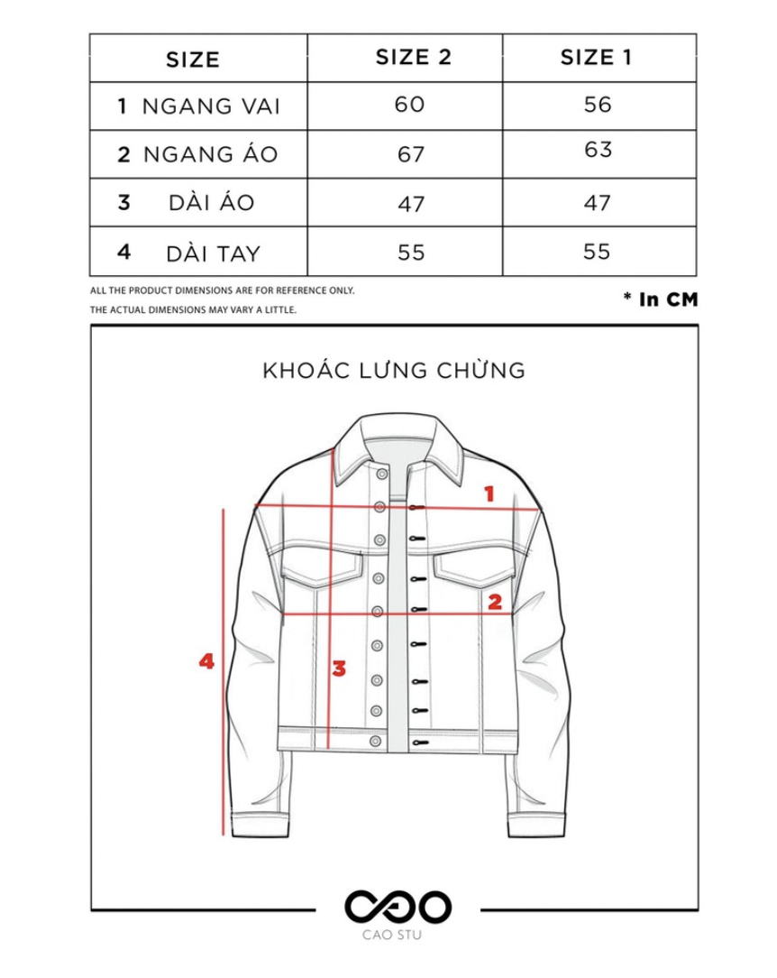 Áo khoác lưng chừng Cao Stu