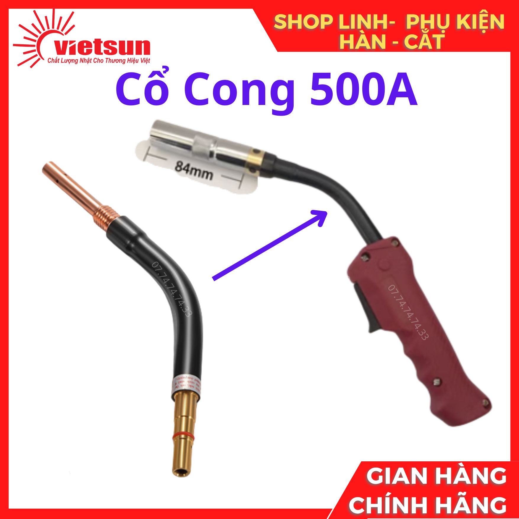 Cổ cong súng hàn mig