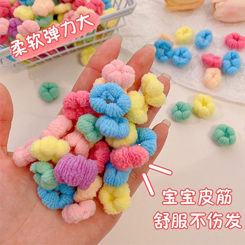 Hộp dây chun mềm cột tóc cho bé gái MS 06