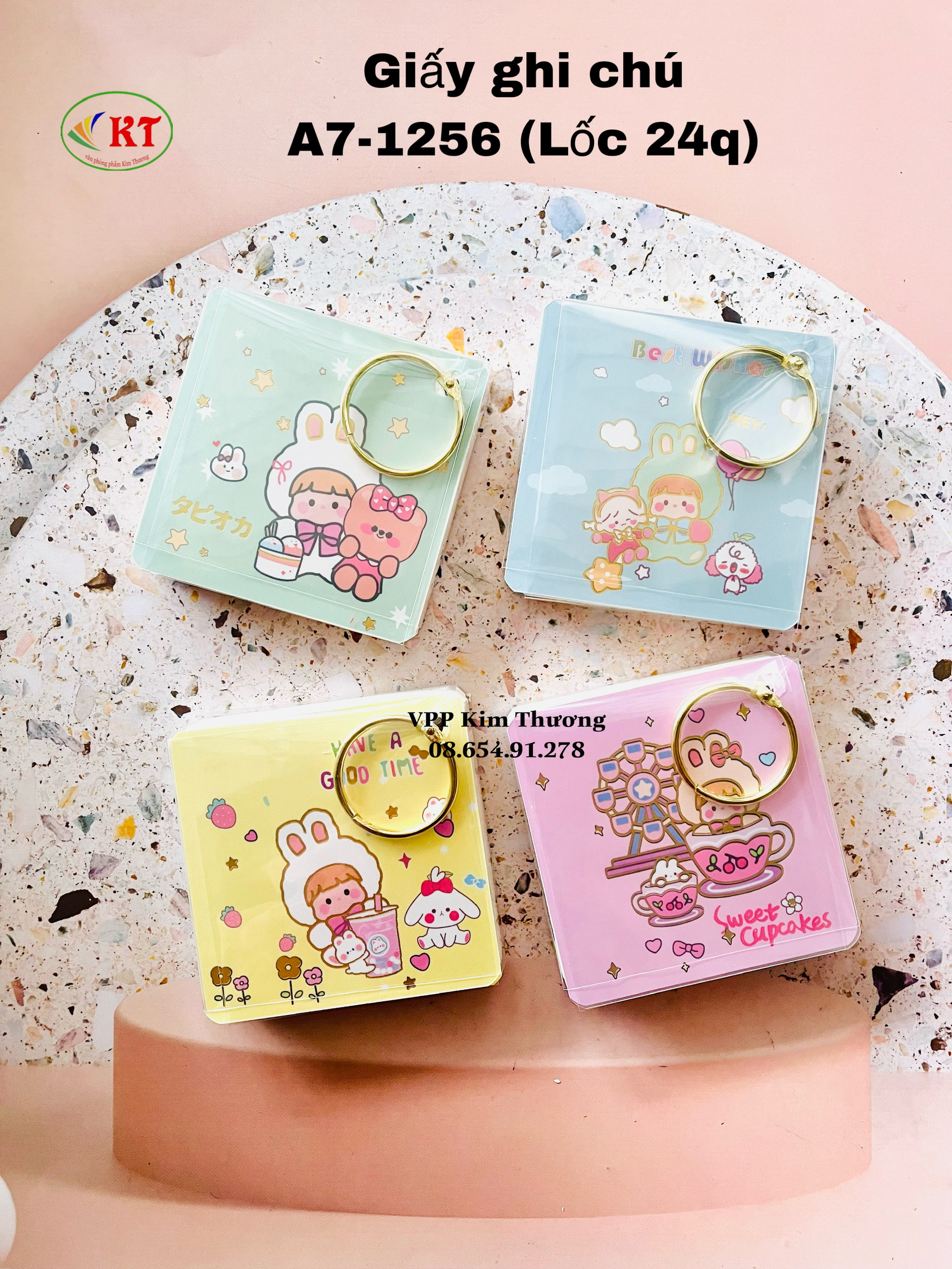 Flascard vuông/Sổ note/ sổ ghi chú vuông treo móc khoá kích thước 7*7cm