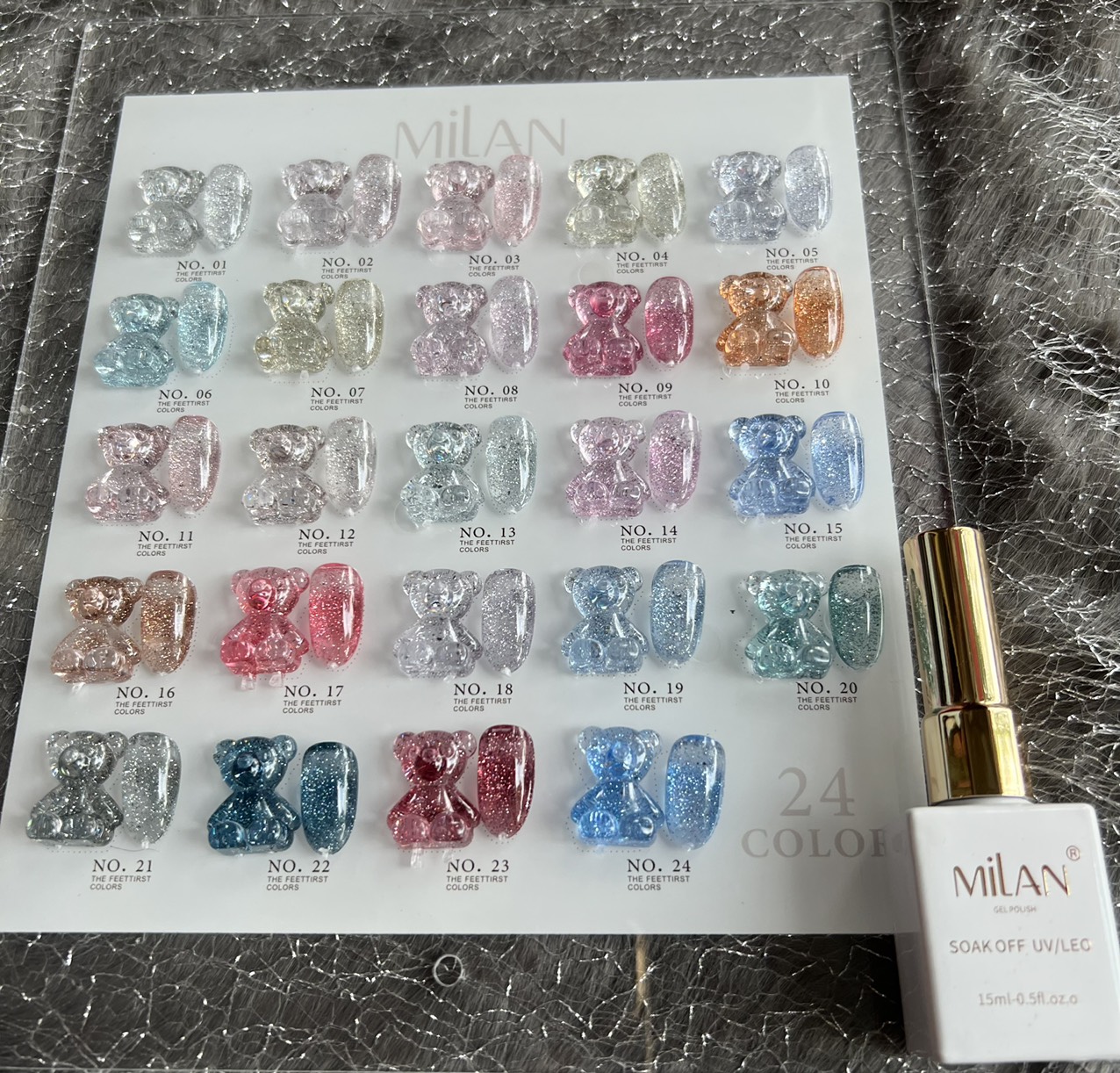 Sơn gel nhũ flash siêu sáng set 24 màu hot mới MiLan