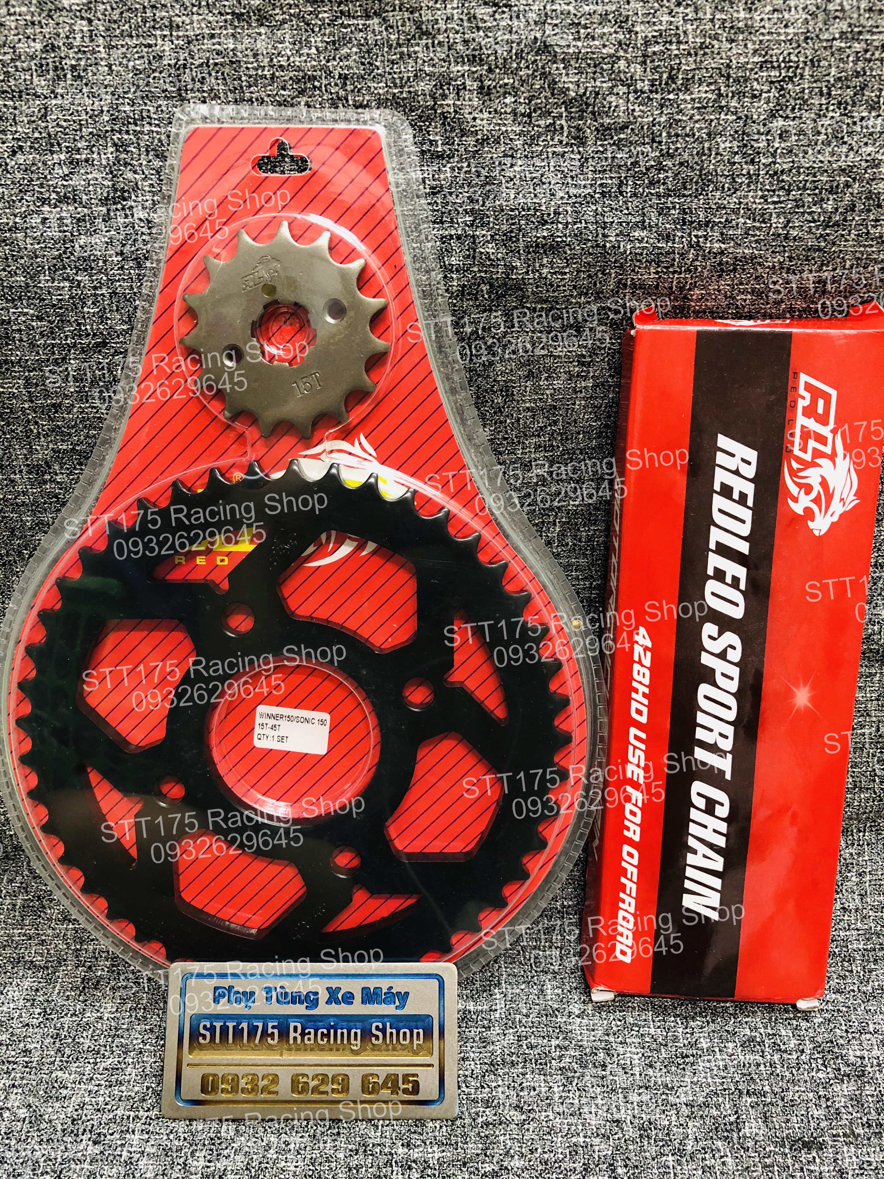 Nhông sên dĩa Redleo Winner 150 / Sonic 150 ( 15 - 45 )