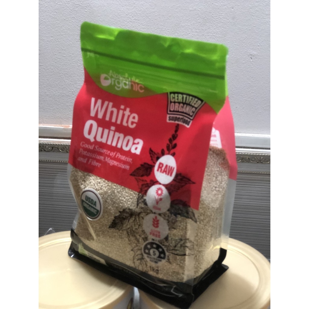 Hạt Diêm mạch trắng White Quinoa Absolute Organic 1kg