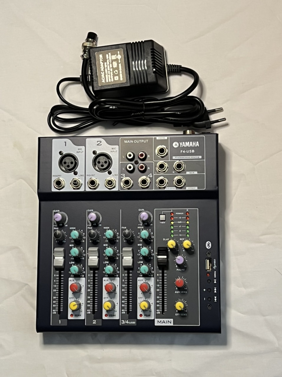 BỘ CHỘN ÂM THANH MIXER F4 USB CÓ BLUETOOTH bh 12 tháng