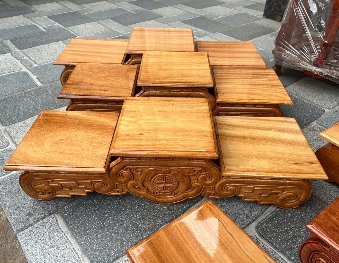 Đế Kê Bát Nhang - Tam sơn đế cuốn gỗ gõ cao cấp - nhiều kích thước