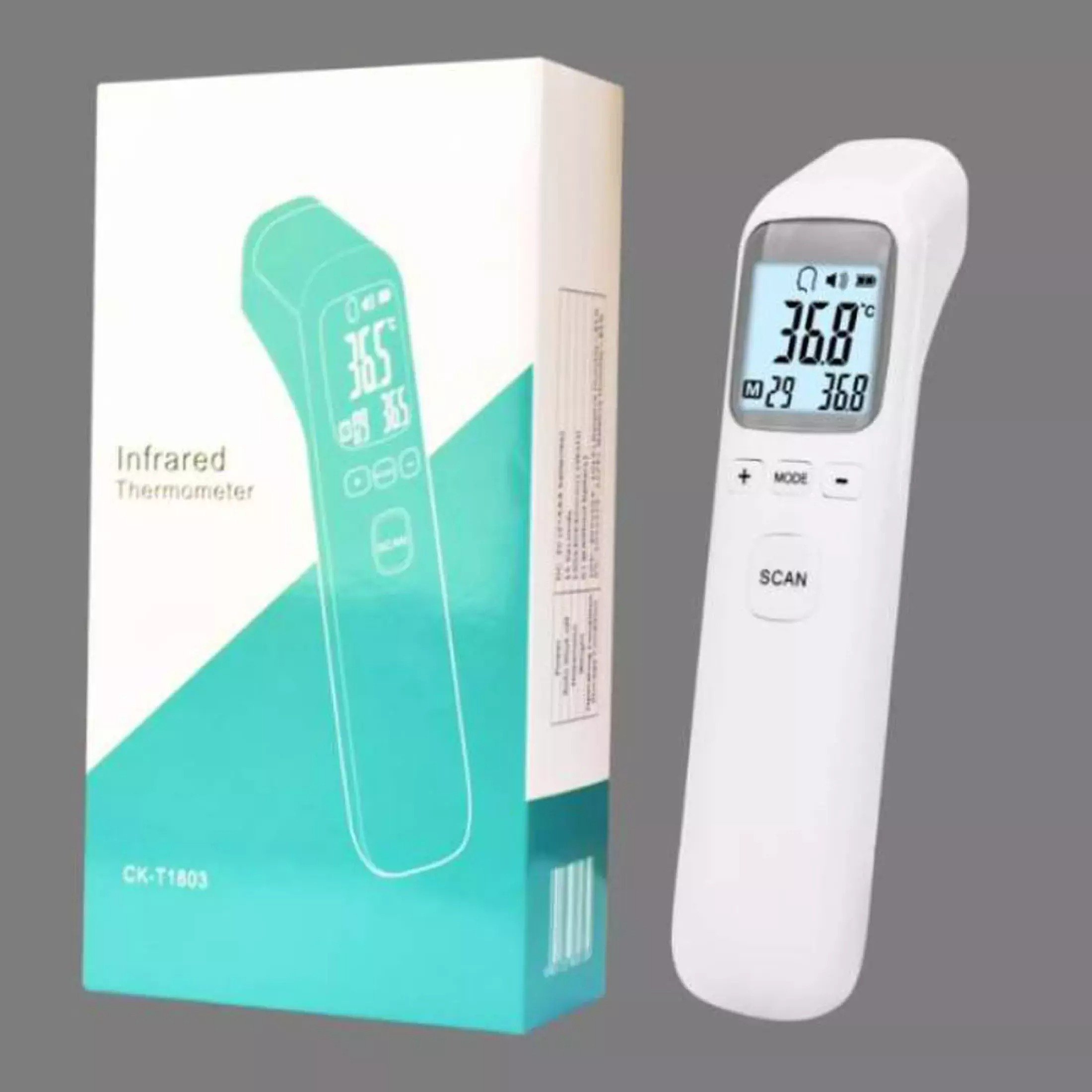 Máy đo nhiệt độ scan ck-t1803 , máy đo nhiệt kế cho bé, nhiệt kế hồng ngoại infrared ck-t1803, kế cầm tay đo trán, đo tay bảo hanhg 12 tháng