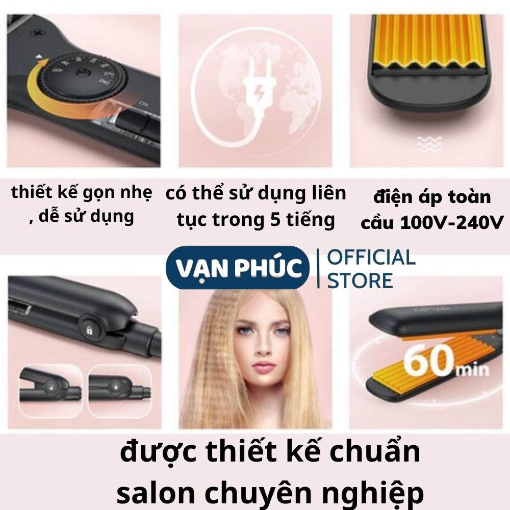 Máy dập xù tóc bản to KIPOZI 240, máy dập phồng chân tóc, máy bấm tóc dập xù giữ nếp tóc lâu, máy gơn sóng xoăn giúp tạo kiểu nhanh chóng giúp tóc không bị hư tổn bảo hành 12 tháng