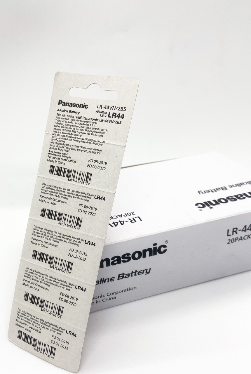 Vỉ 10 Viên Pin LR44 ( Pin A76 ) Panasonic 1,5 Volt