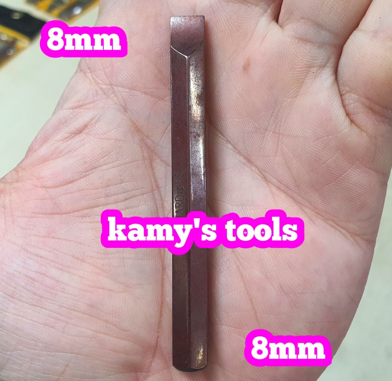 Mũi vít dẹp đóng Standard 8mm loại dài 80mm thép S2