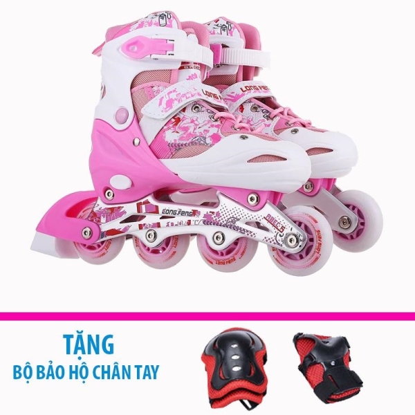 Giày patin trẻ em Longfeng cao cấp Tặng bộ bảo hộ chân tay