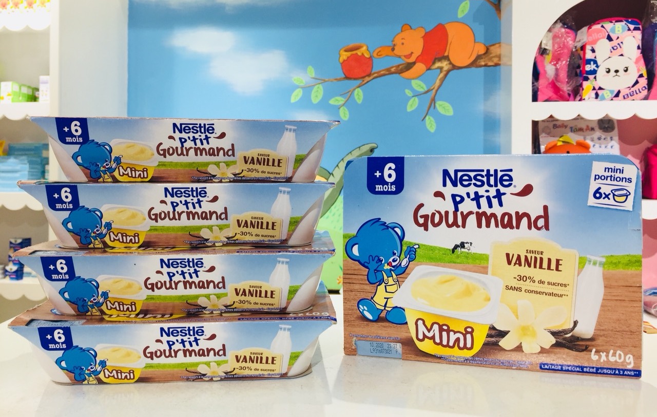Váng Sữa Nestle Pháp (vỷ 6 hộp x 60g) vị vani