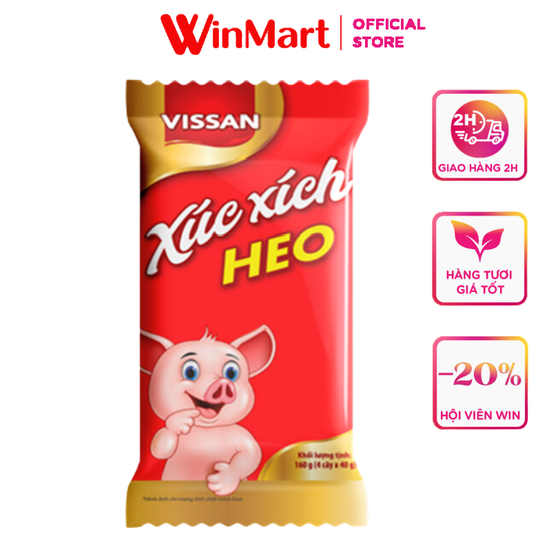 [Siêu thị WinMart] -  Xúc xích heo Vissan gói 160g
