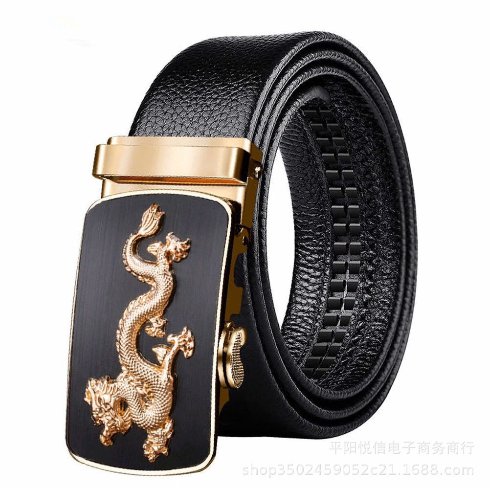 [ sale ] Thắt lưng dây nịt nam công sở da khóa tự động hình dấu cộng