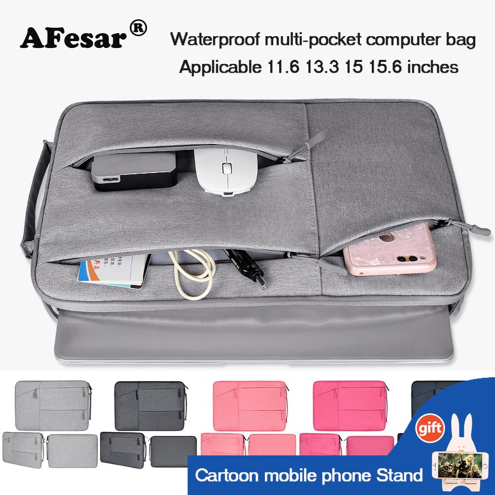 Túi đựng máy tính xách tay tương thích màn hình 11.6 13.3 15 15.6 inch cho máy tính MacBook Air Pro Retina, túi đựng máy tính chất liệu nilon không thấm nước chống trầy chống va đập thiết kế nhiều ngăn tiện lợi - INTL