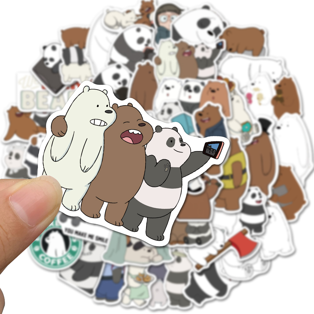 Set 50 Sticker We Bare Bears Chống Thấm Nước