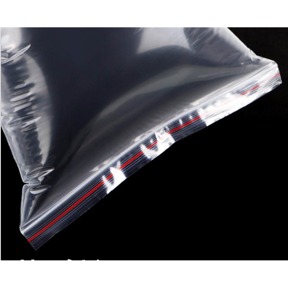 100 Gam Túi Zip Chỉ Đỏ Đựng Đồ Tiện Lợi