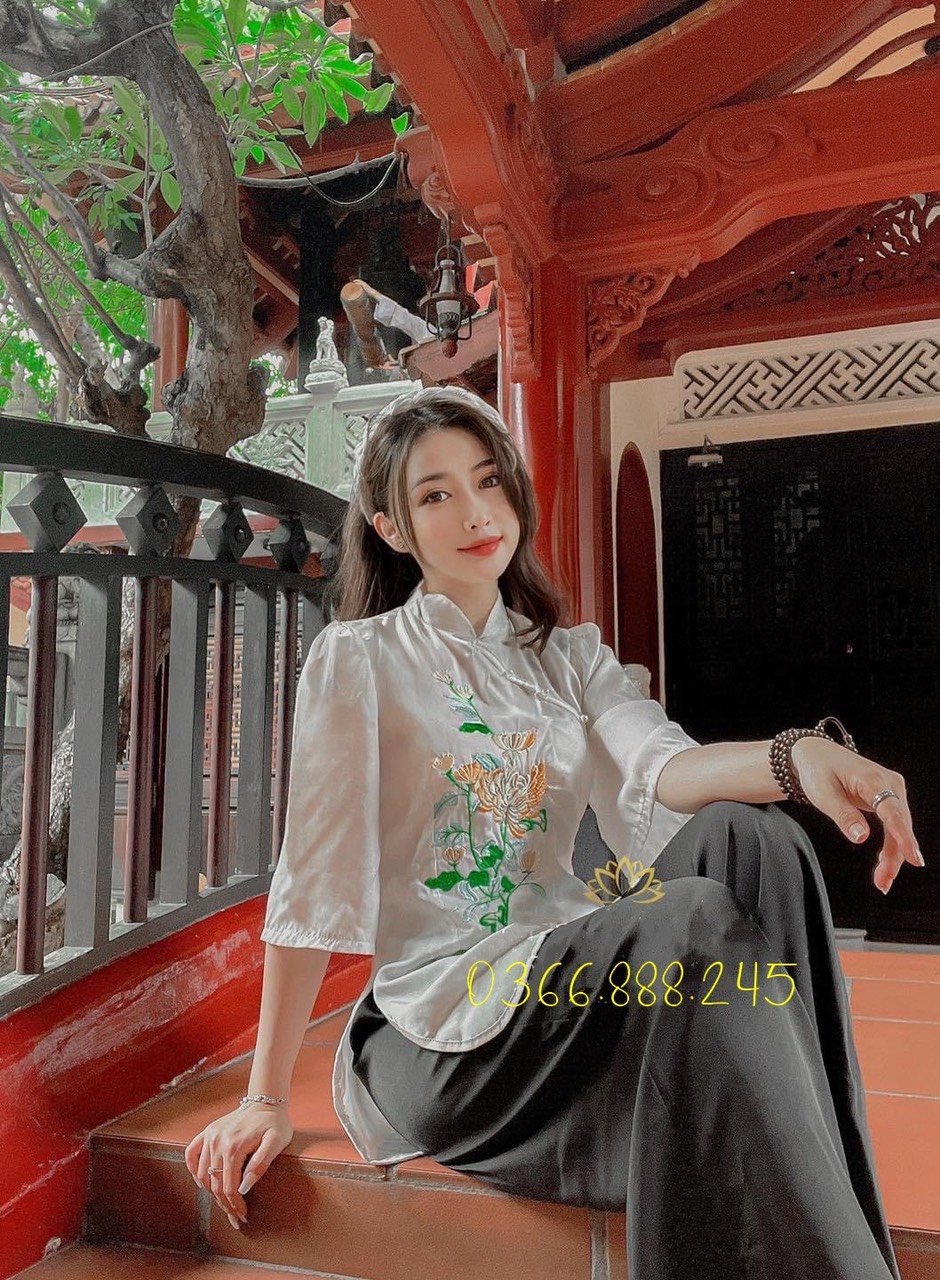 Đồ Lam Đi Chùa Thiết Kế Cao Cấp Chất Vải Lụa L14