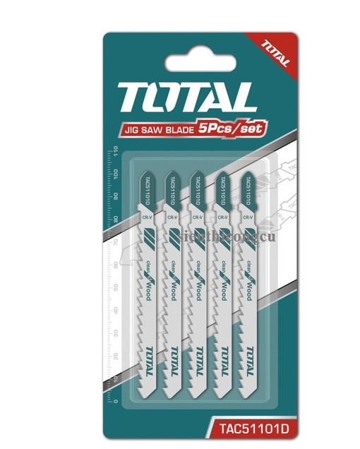 Bộ 5 lưỡi cưa lọng cưa sắt cưa kim loại 50mm Jig Saw Blade Total TAC51118B