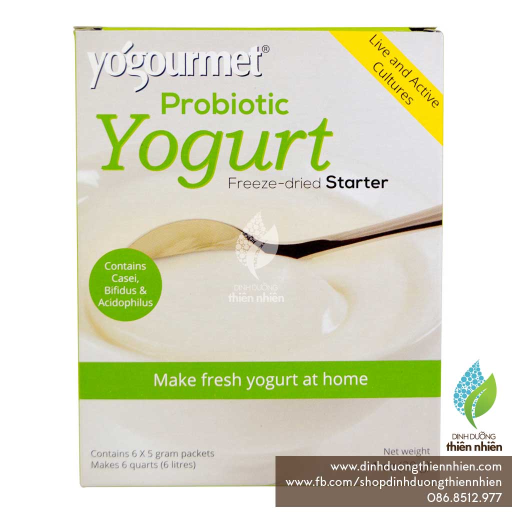 Men Làm Sữa Chua Lợi Khuẩn Yogourmet Probiotic Yogurt, 6 Gói Hộp