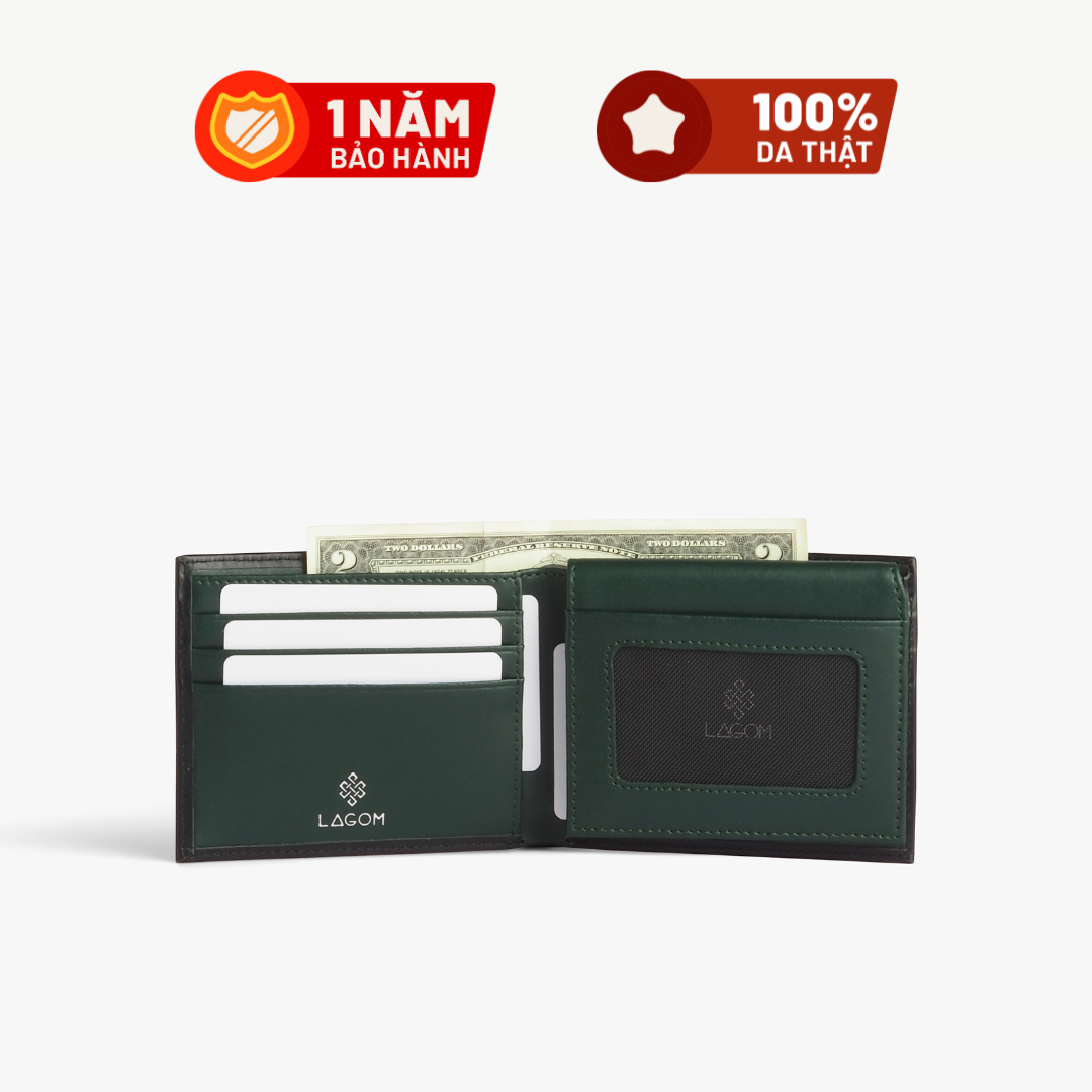 Ví Nam Da Thật LAGOM Compact Wallet phối màu