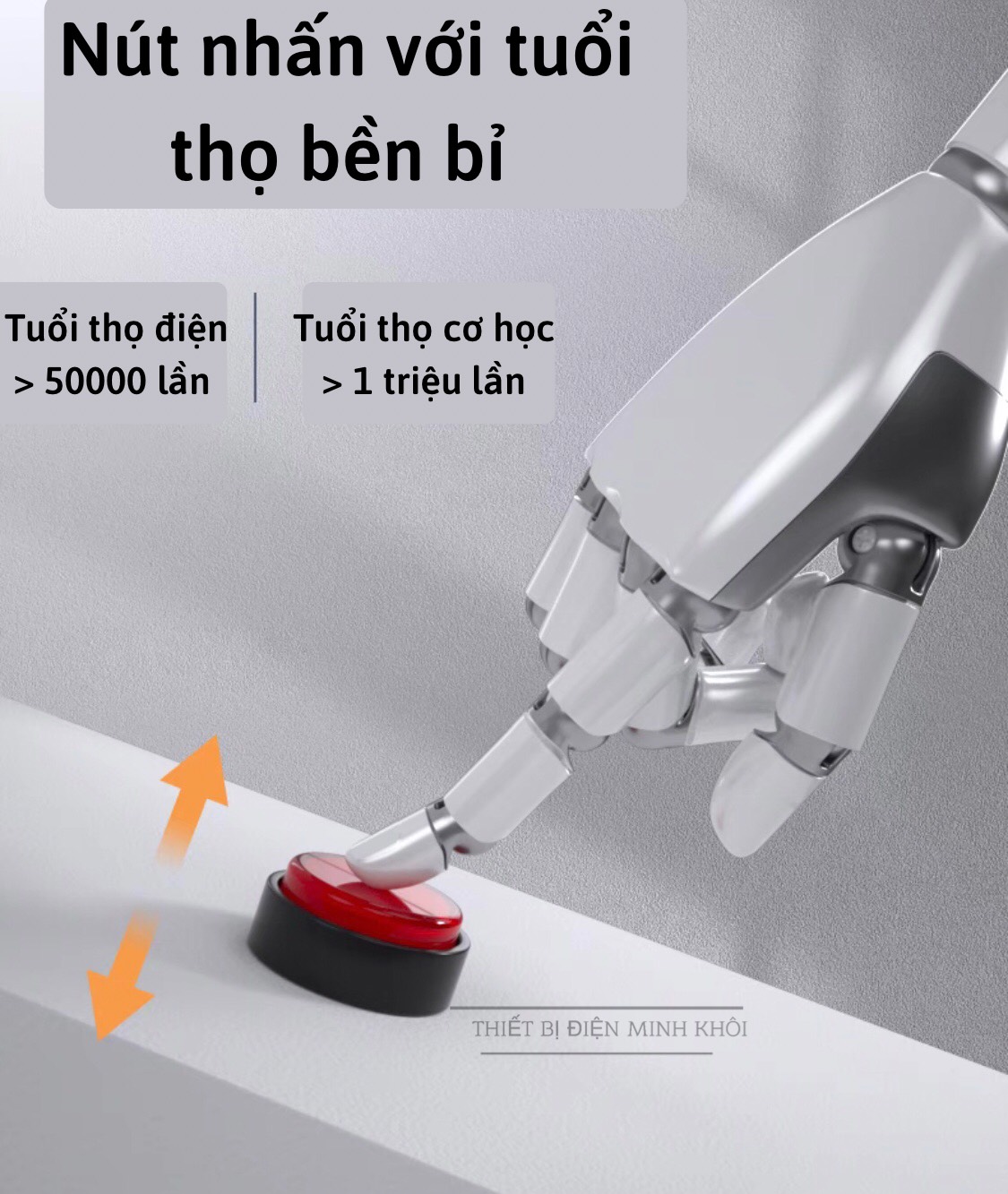 nút nhấn phi 16 tròn, nút nhấn đề phi 16mm có đèn