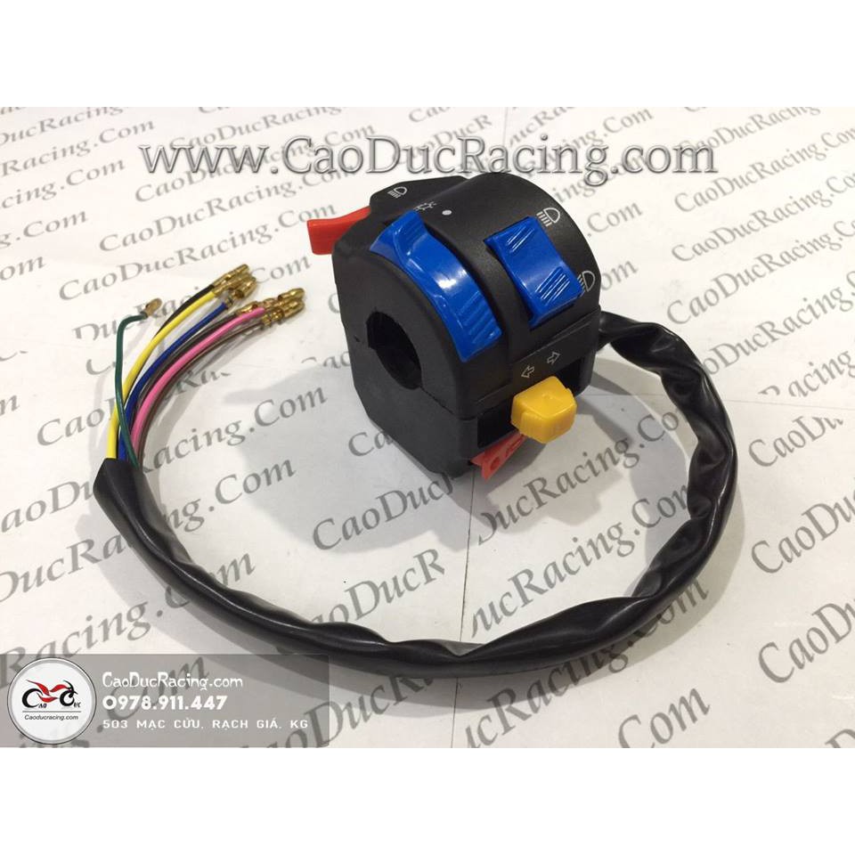 Cùm công tắc FZ (có sắn nút đá đèn passing) - lắp mọi loại xe - Gía sỉ sập sàn
