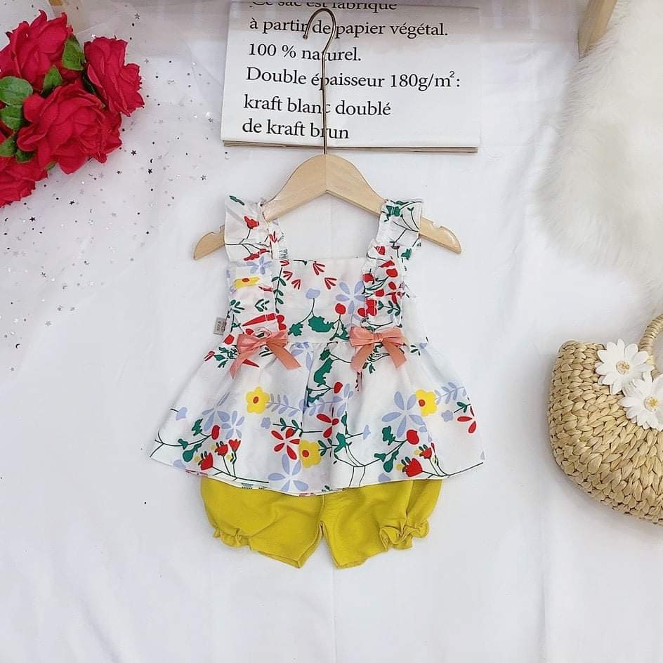 Bộ đồ bé gái , bộ bé gái chất đũi siêu mát