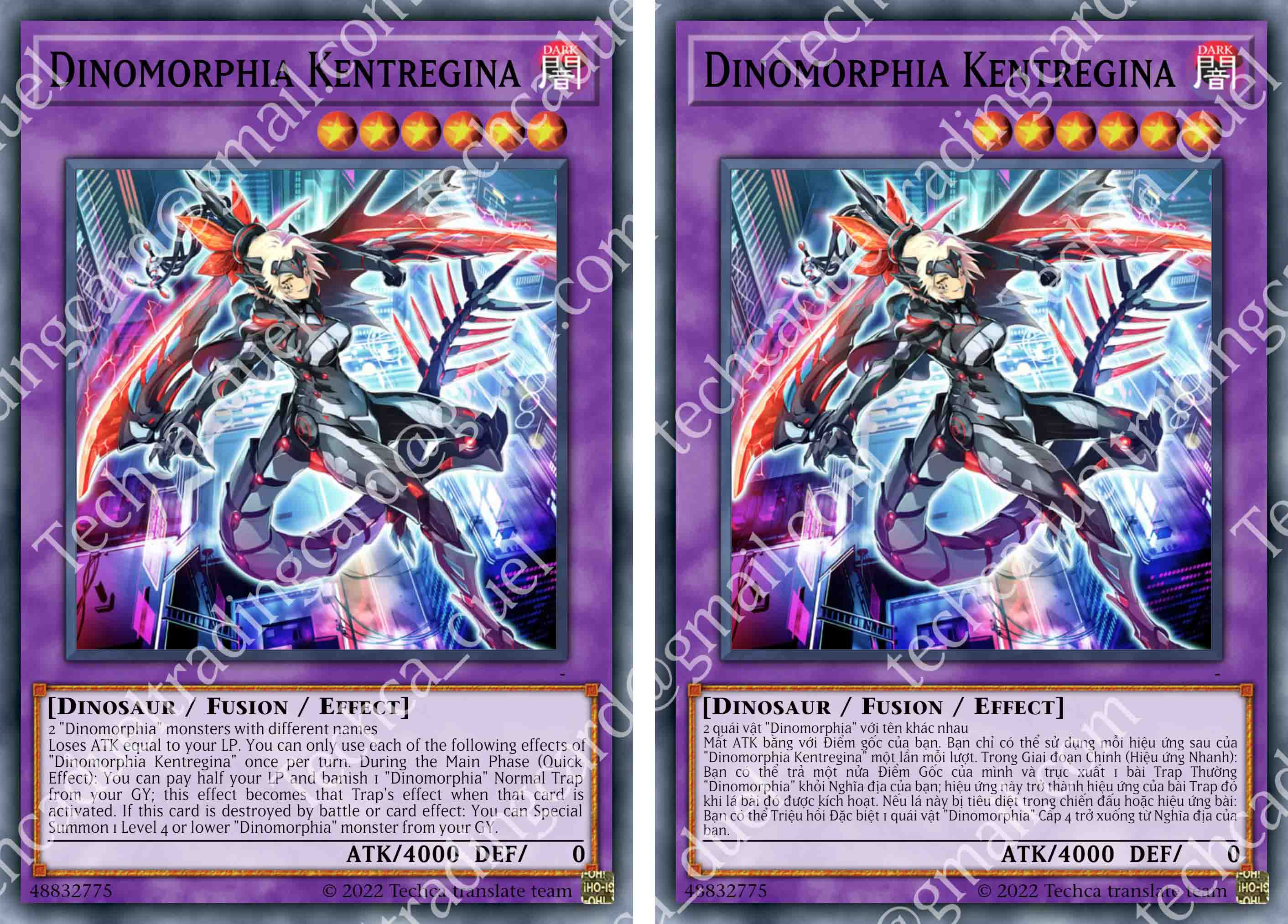 Bài In Tiếng Việt - Bộ bài Yugioh - Custom Deck - Dinomorphia Deck