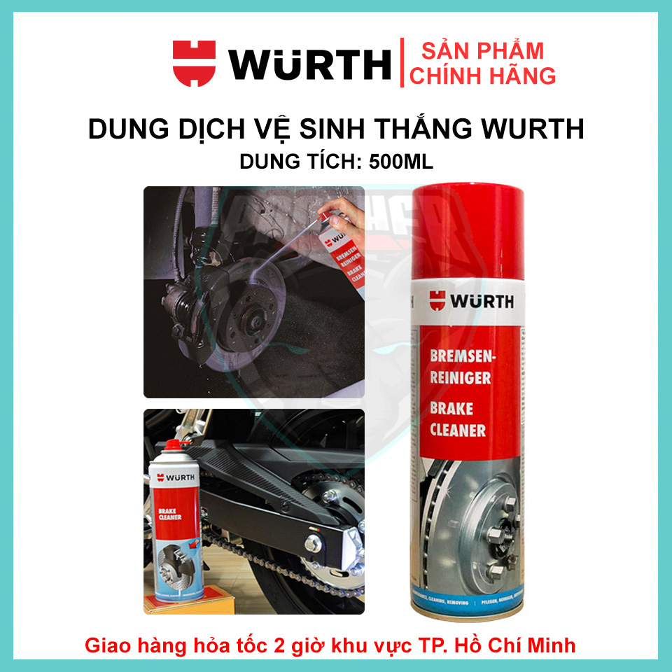 [CHÍNH HÃNG WURTH] DUNG DỊCH VỆ SINH THẮNG WURTH - ĐỨC - DUNG TÍCH 500mL