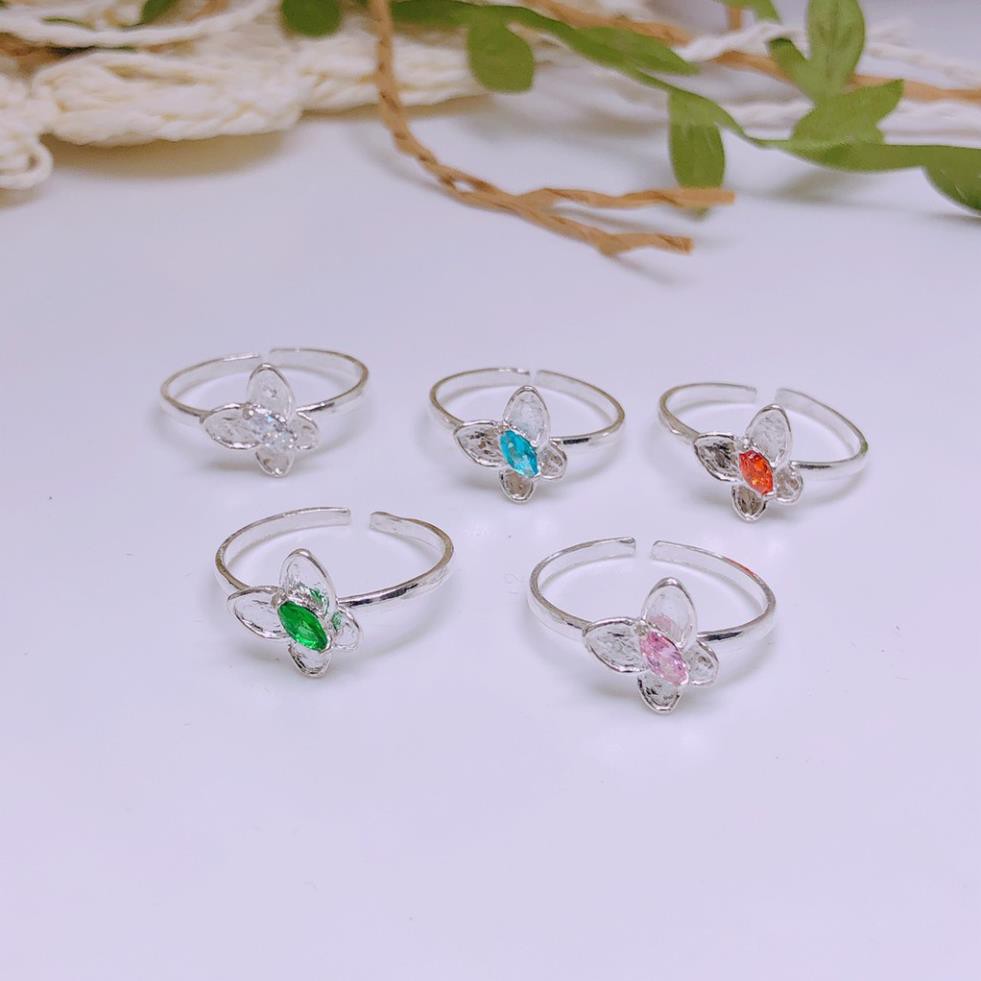 Nhẫn nữ xinh đính đá nhỏ đủ màu nx02