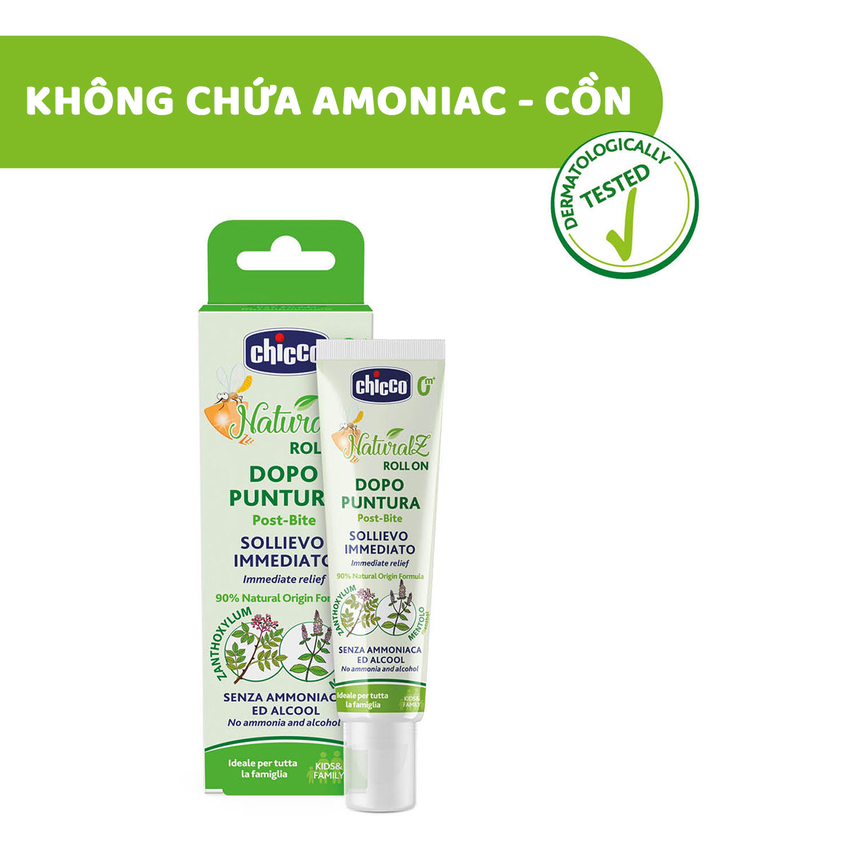 Lăn bôi vết muỗi đốt, côn trùng cắn Chicco NaturalZ