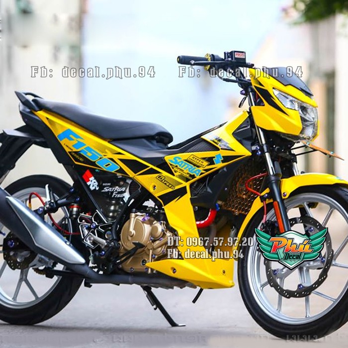 Tem rời satria 2018 vàng