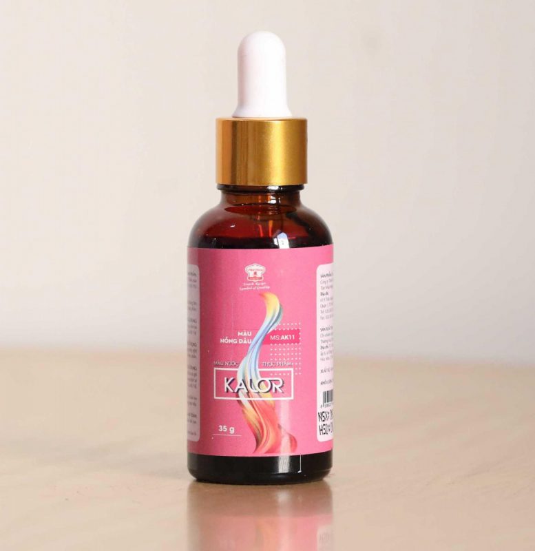 Màu thực phẩm dạng lỏng màu hồng dâu kalor 35gr