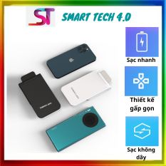 Đế sạc nhanh không dây Wireless Charging Stand 15W – Sạc nhanh không dây cao cấp kiêm gía đỡ điện thoại thông minh, tương thích nhiều hệ điều hành -Đế sạc không dây kèm củ sạc nhanh cho điện thoại – SMART TECH 4.0