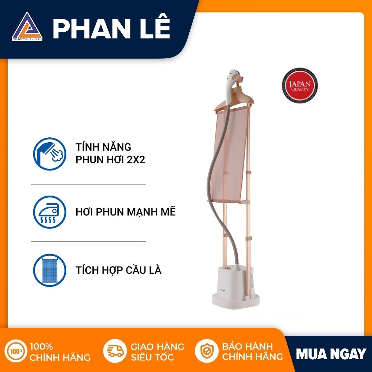 [Trả góp 0%]Bàn ủi hơi nước Panasonic NI-GWE080WRA