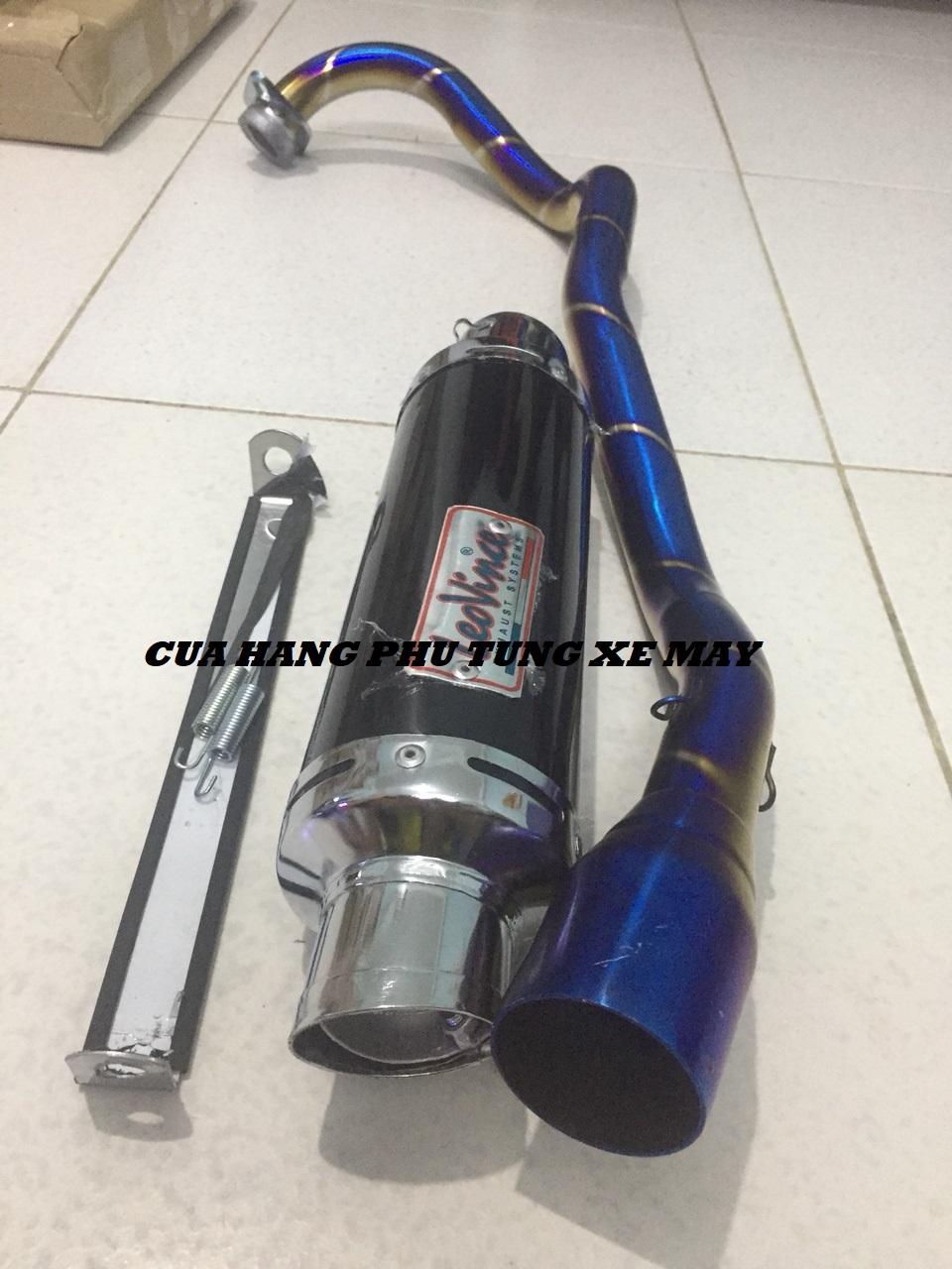 Pô LeoVince kèm cổ titan gắn xe Ex135, Ex150, Winner 150, Winner X, Raider Fi, Satria