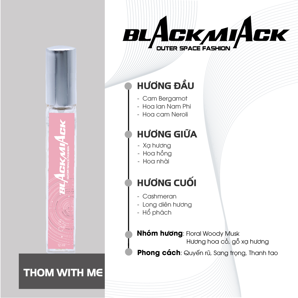 Nước hoa ThomWithMe 12ml BlackMiack Version 2023