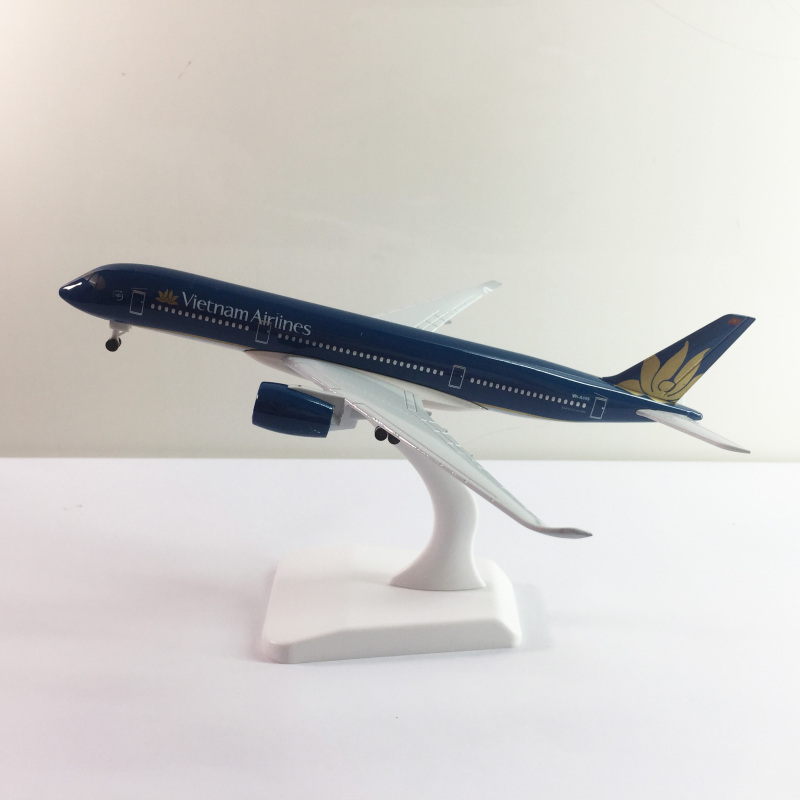 Mô hình máy bay 350 kim loại A350 ~20cm dòng Airbus A350 món quà tặng trưng bày mô hình die-cast phù hợp với bàn làm việc, kệ ti-vi, giá sách