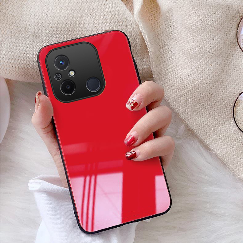 Ốp lưng xiaomi redmi 12c mặt kính gương sáng bóng cao cấp