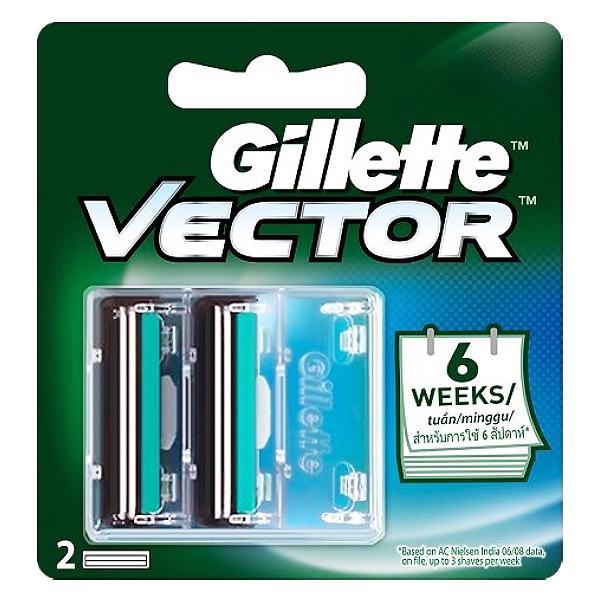 E - Lưỡi Dao Cạo Gillette Vector Hộp 2 Cái