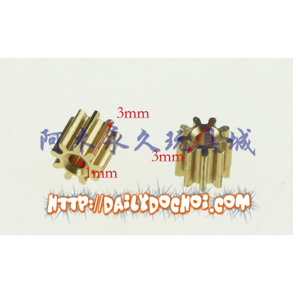 Bánh răng 9 răng trục 1mm nối trục động cơ